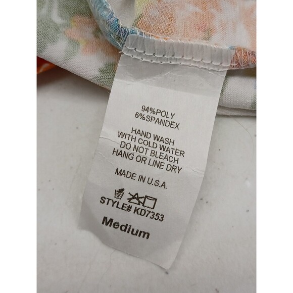 Lilypad Dress Striped Floral Scoop Neck Sleeveless Sz M - Picture 9 of 9